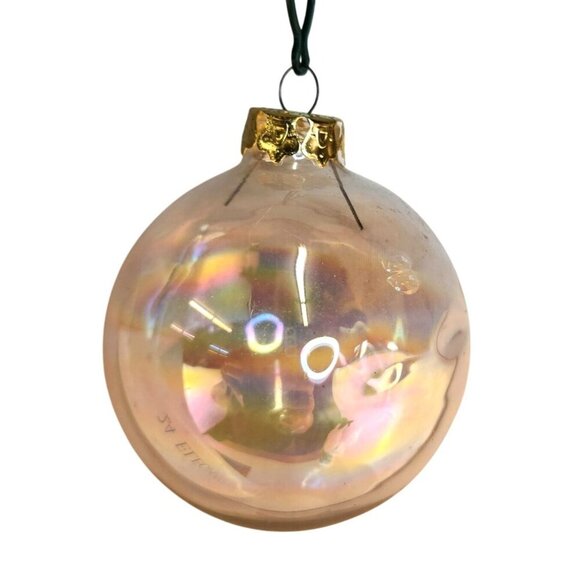 Holiday Crystal Glass Christmas Tree Ornaments Set 23 Pc 3 Sizes Gold Caps Vinta - Picture 6 of 12